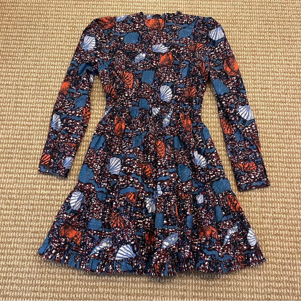 Ulla Johnson Ismaya Long-Sleeve Mini Dress Blue & Red 4 - Picture 9 of 9